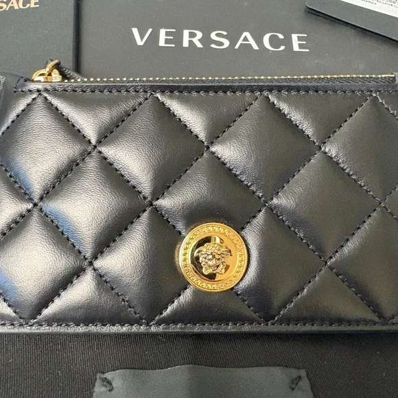 Versace Black Quilted Women's Bag - Picture 2 of 6